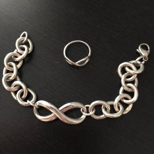 Tiffany & Co infinity bracelet and ring